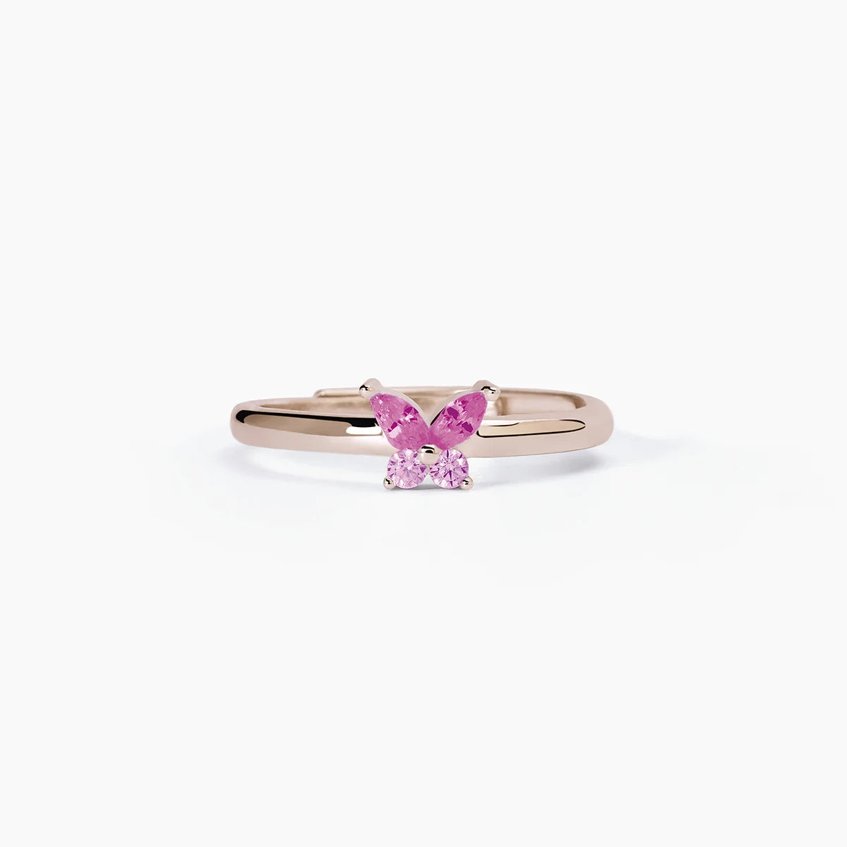 Anello Con Farfalla In Argento Placcato Oro Rosa E Zirconi Mabina Donna "Secret Garden" 523288