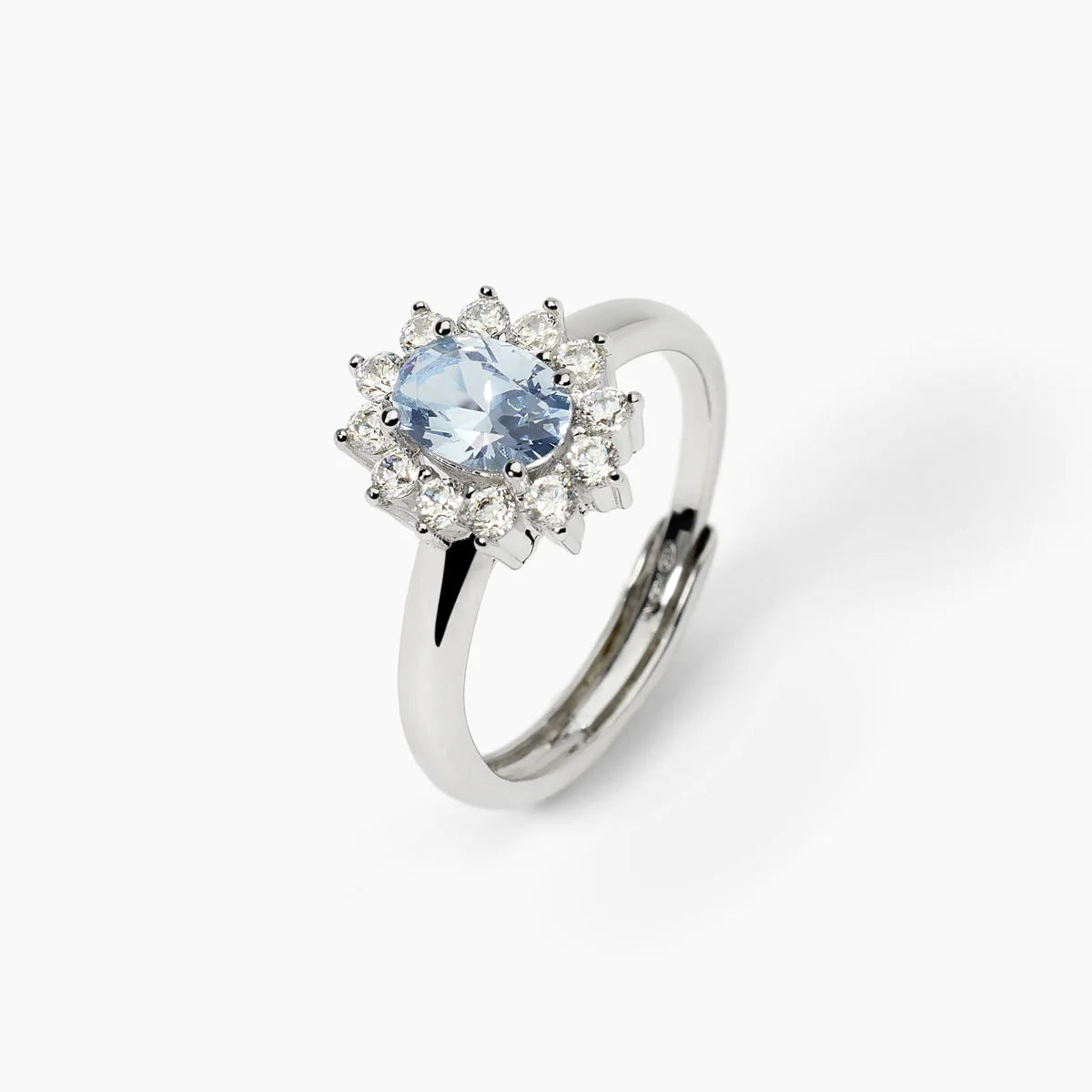 Anello In Argento Con Acquamarina Sintetica E Zirconi Mabina Donna "Cool Or Retrò?" 523358