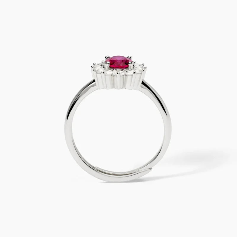 Anello In Argento Con Rubino Sintetico E Zirconi Mabina Donna "Cool Or Retrò?" 523361