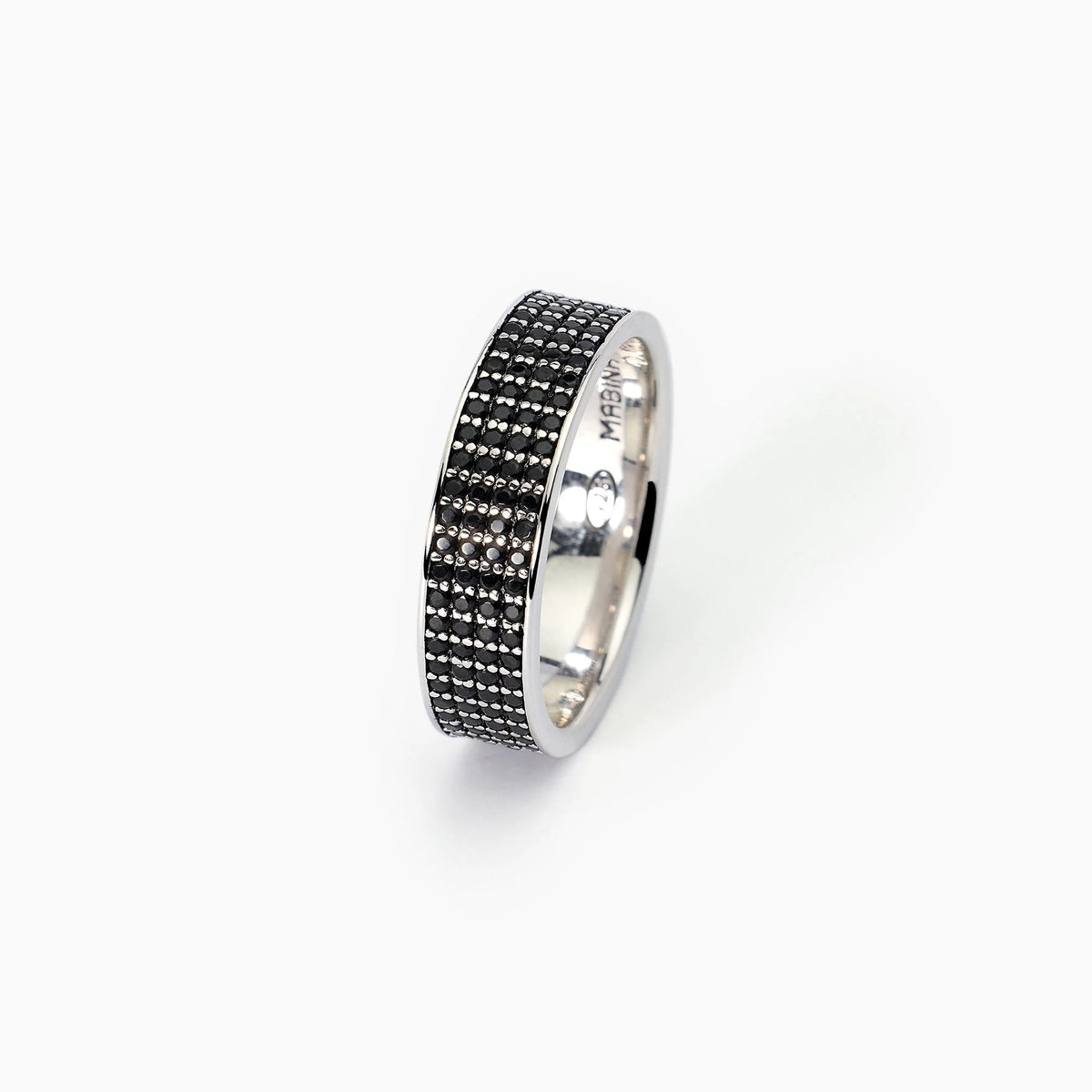 Anello In Argento Mabina Uomo "Black Code" 523334