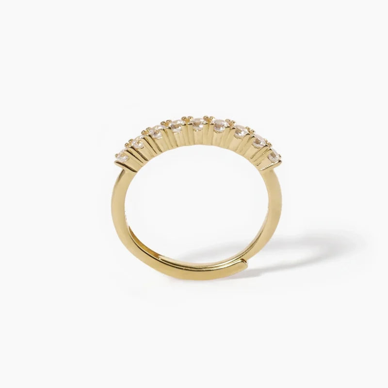 Anello Riviera In Argento E Zirconi Placcato Oro 18K Mabina Donna "Soirèe" 523254