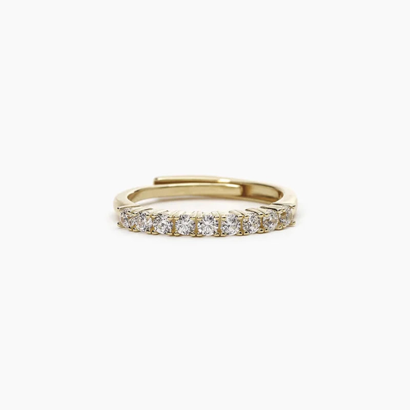 Anello Riviera In Argento E Zirconi Placcato Oro 18K Mabina Donna "Soirèe" 523254