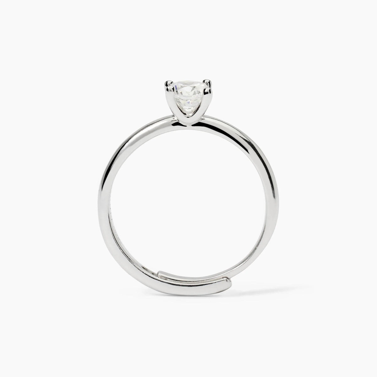 Anello Solitario In Argento E Zircone Bianco Mabina Donna "Solitairè" 523396
