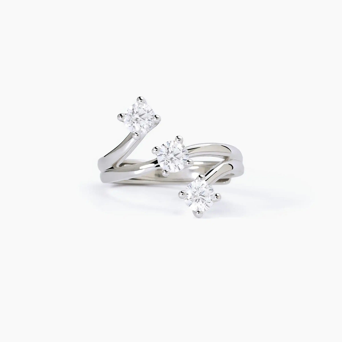 Anello Trilogy In Argento E Zirconi Bianchi Mabina Donna "Trilogy" 523290