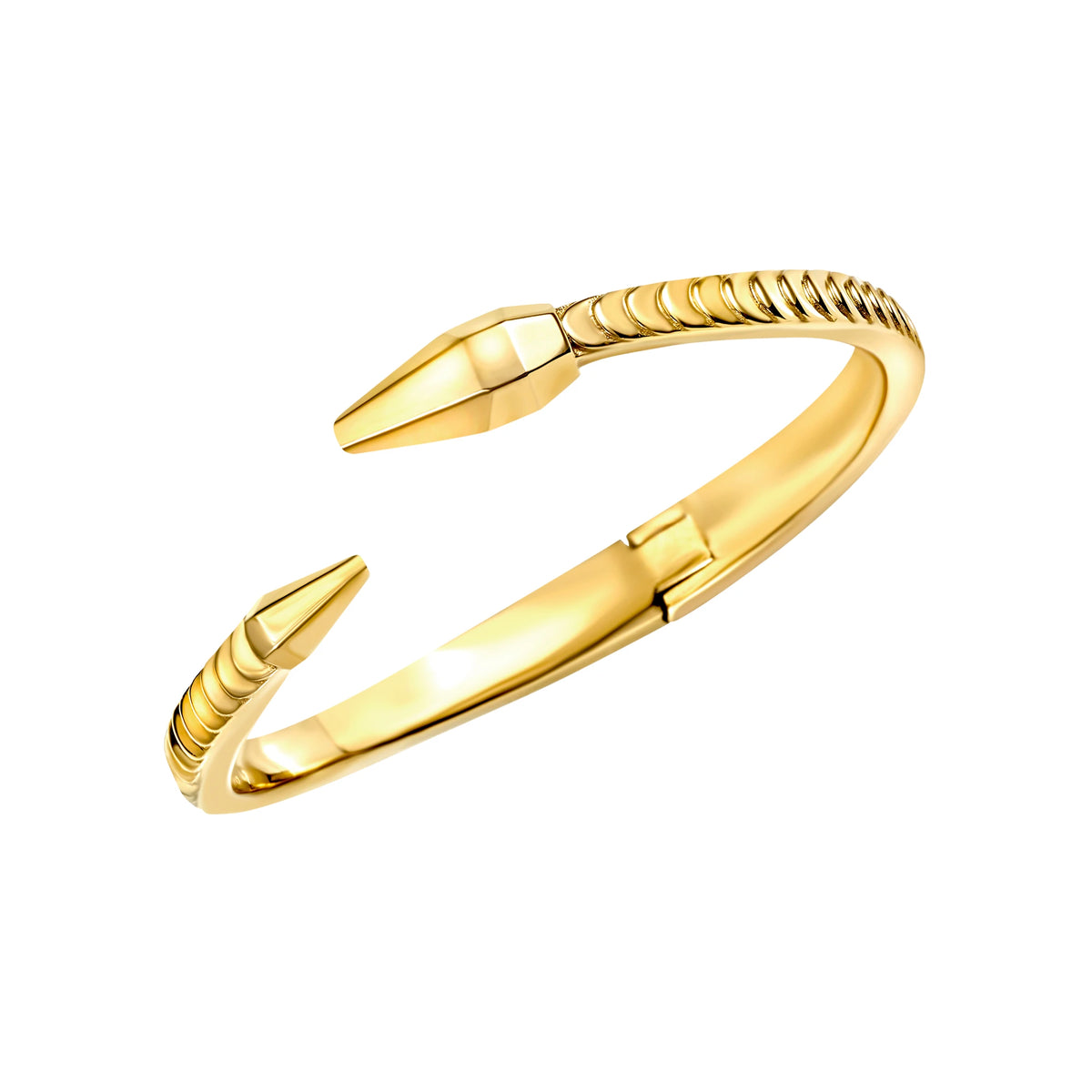 Bracciale Bangle A Forma Di Serpente In Acciaio Con Finitura PVD Oro 14K Breil Donna "Hypnotic" TJ4207