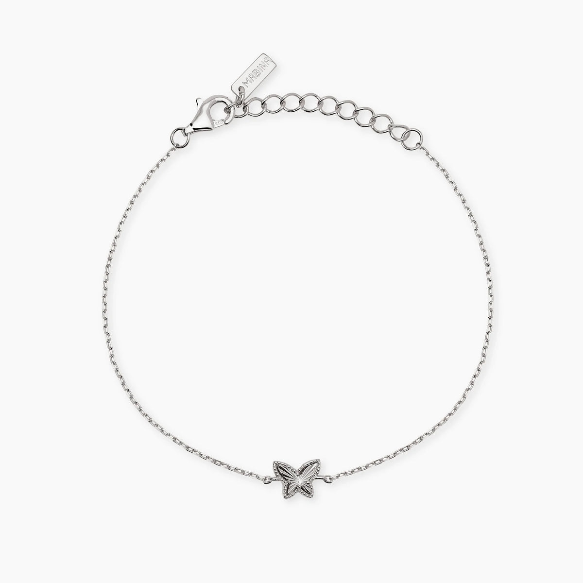 Bracciale Con Farfalla In Argento E Zirconi Bianchi Bambina Mabina Junior "Voilà" 534167