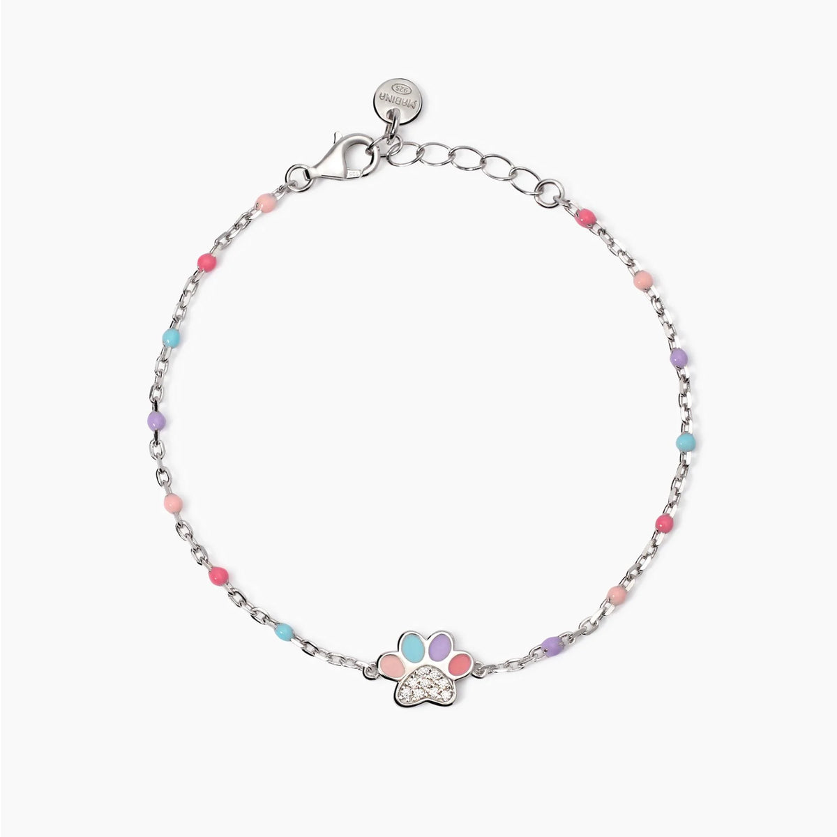 Bracciale Con Zampetta In Argento Mabina Junior Bambina "Qua La Zampa" 533916