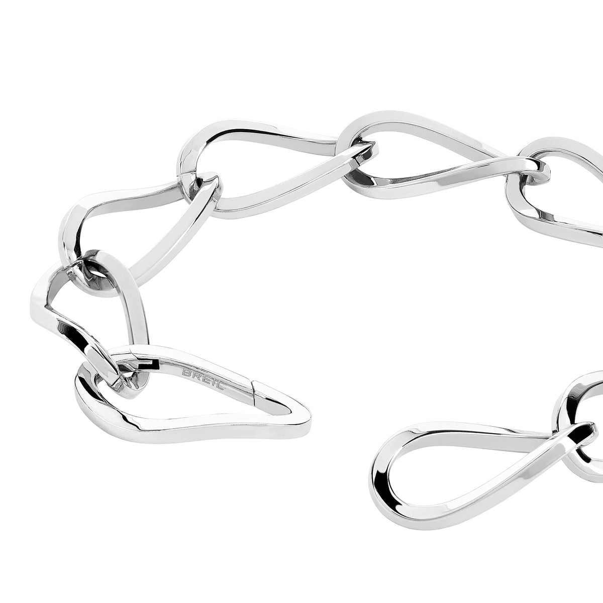 Bracciale In Acciaio A Catena A Maglie Ovali Breil Donna "Hoop" TJ3524