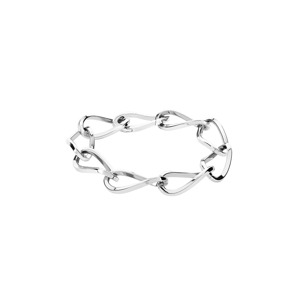 Bracciale In Acciaio A Catena A Maglie Ovali Breil Donna "Hoop" TJ3524