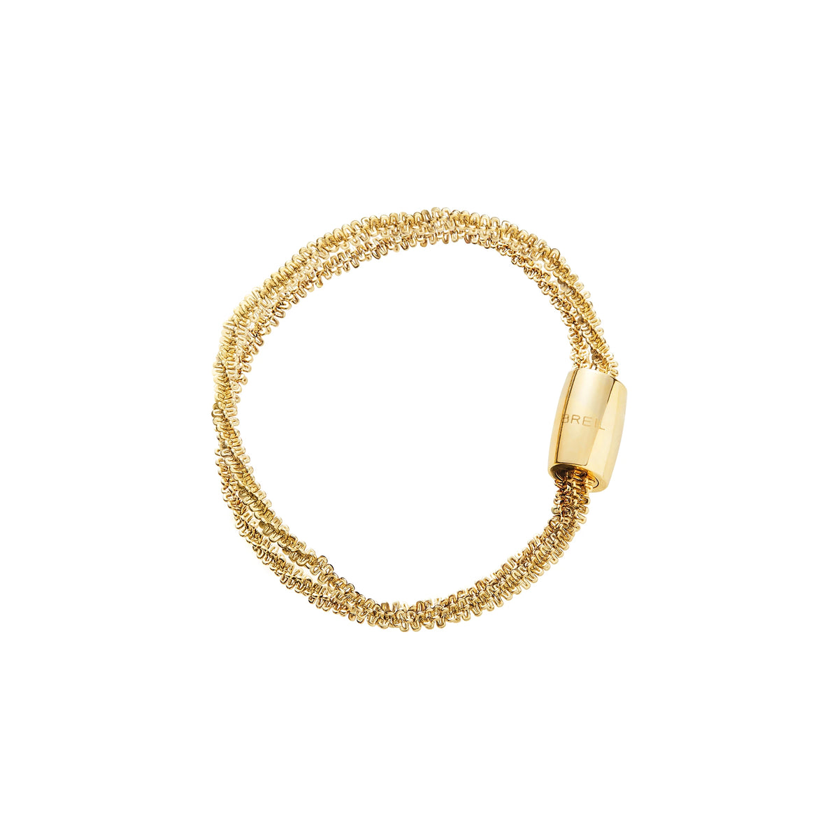 Bracciale In Acciaio Con Finitura Ip Gold Lucido Breil Donna "Magnetica System" TJ3211