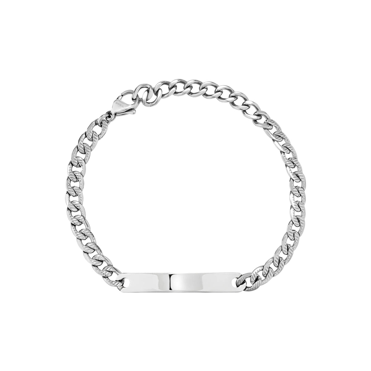 Bracciale In Acciaio Con Targa Incisibile Breil Uomo "Gritty" TJ4140
