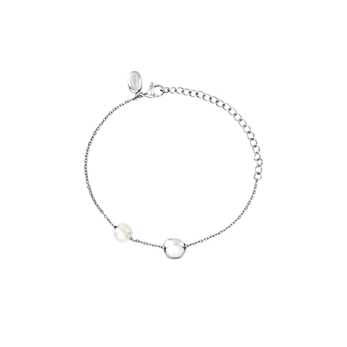 Bracciale In Acciaio E Perla Coltivata Breil Donna "B Rocks" TJ3783
