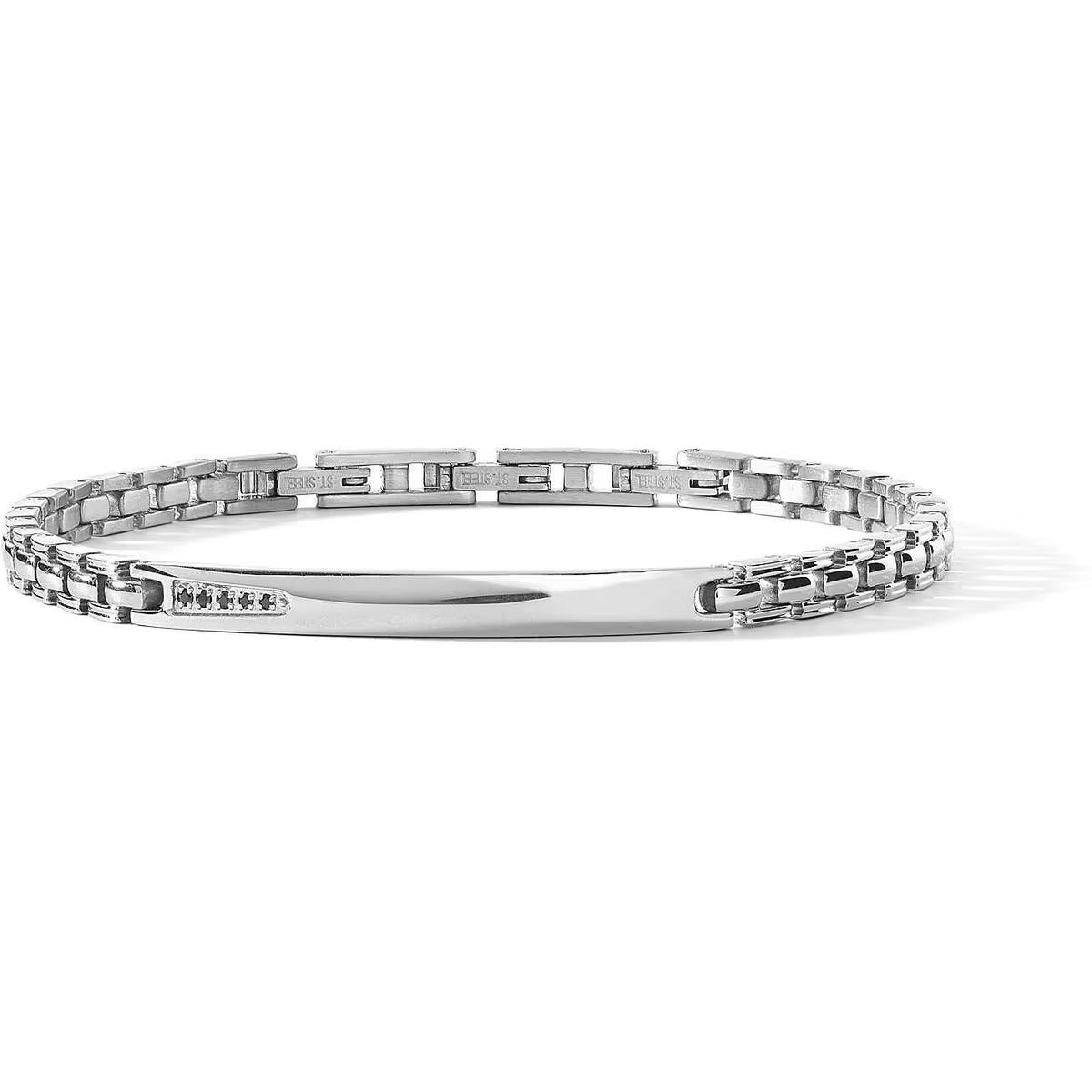 Bracciale In Acciaio E Zirconi Uomo Comete Gioielli "Suits" UBR 913