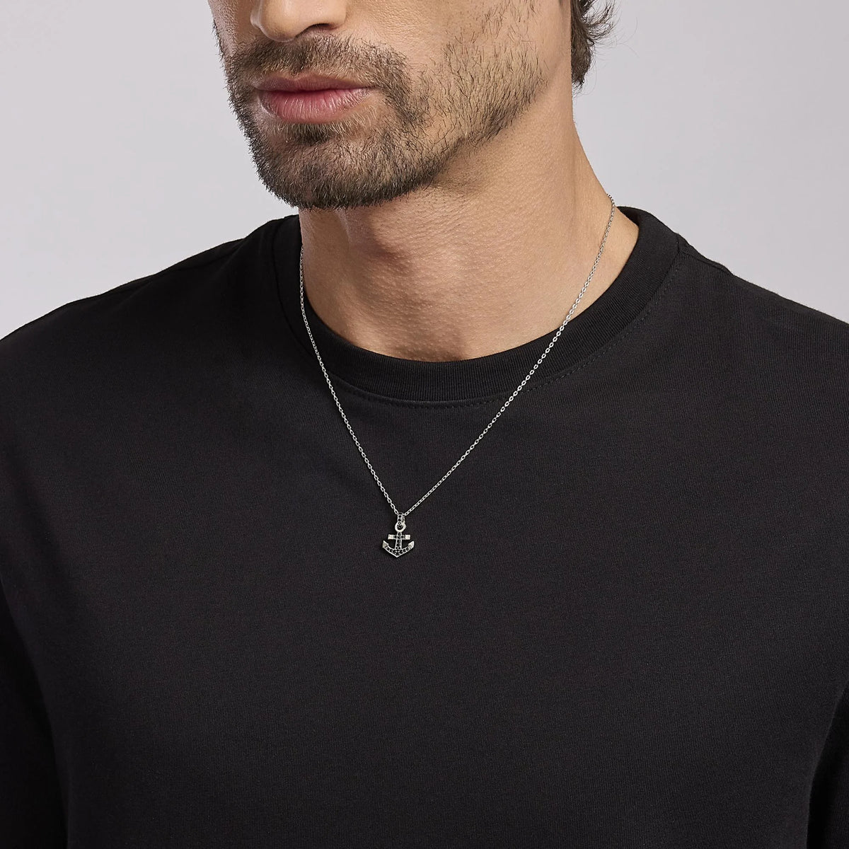 Collana In Argento Con Ancora Mabina Uomo "Navy Rule" 553485