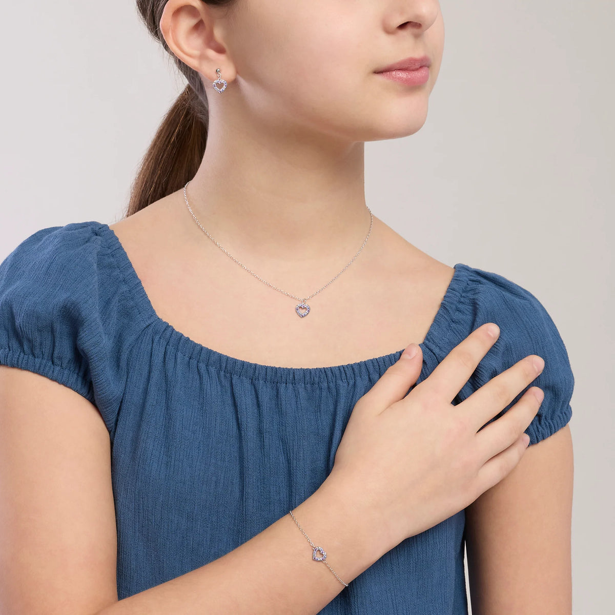 Bracciale In Argento Con Cuore Mabina Junior Bambina "Amore Grande" 534124