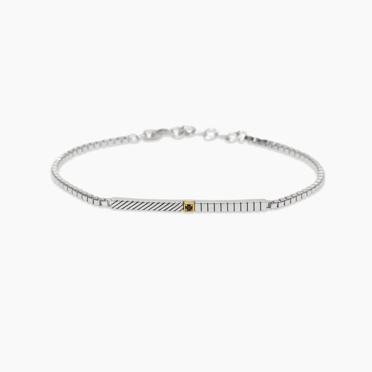 Bracciale In Argento Con Piastra Mabina Uomo "Geometrico" 534086