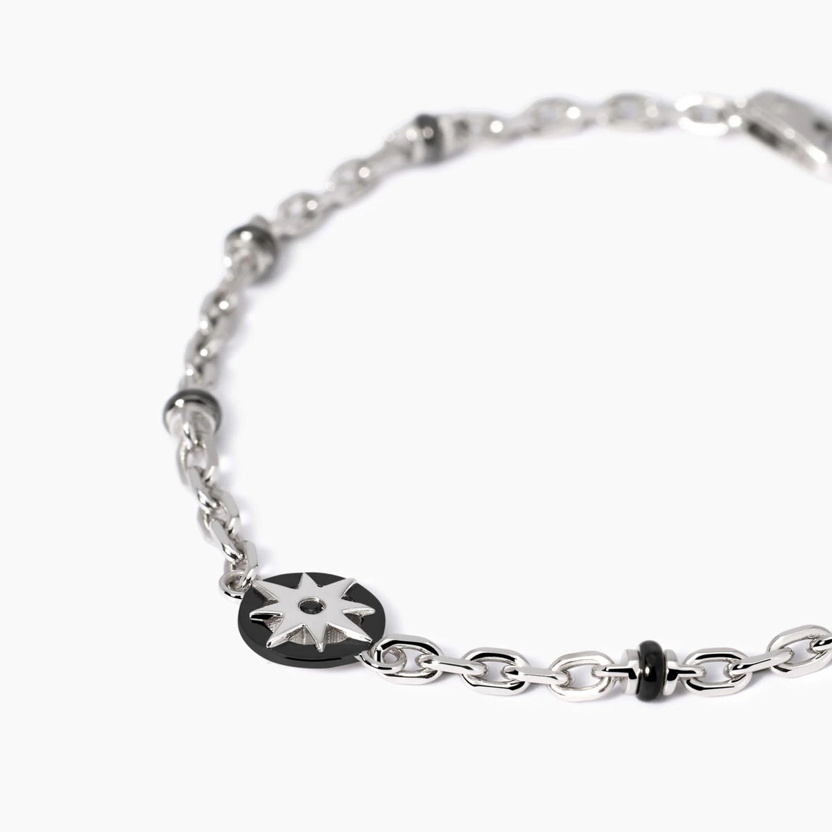 Bracciale In Argento Con Rosa Dei Venti Mabina Uomo "Bali" 533990