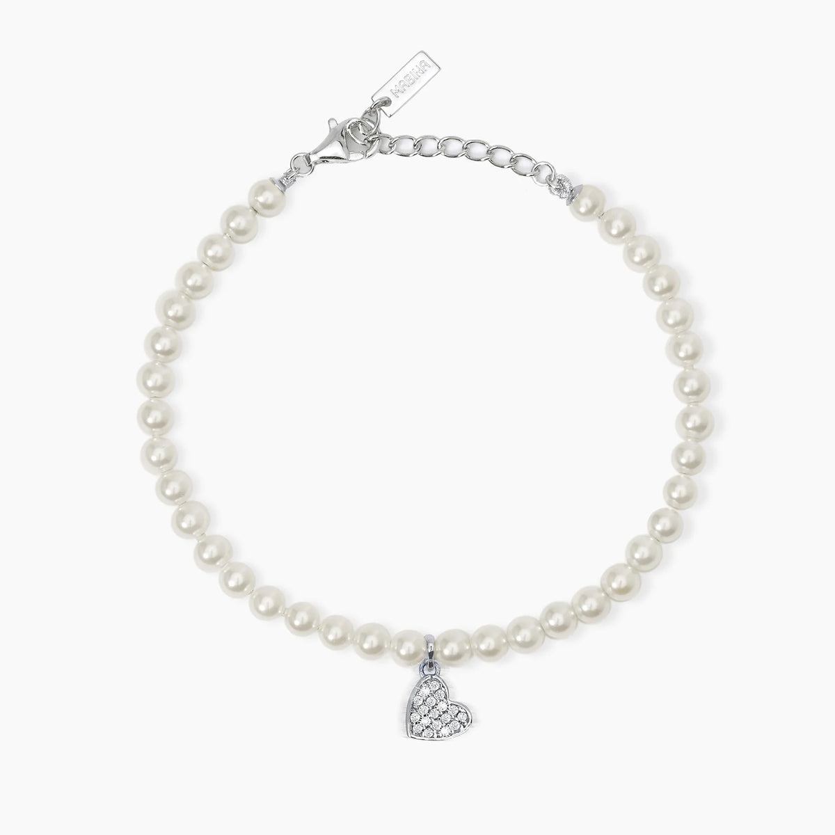 Bracciale In Argento E Perle Mabina Donna "One Love" 533733