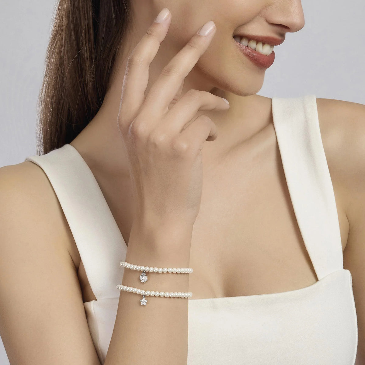 Bracciale In Argento E Perle Mabina Donna "Polvere Di Stelle" 533736