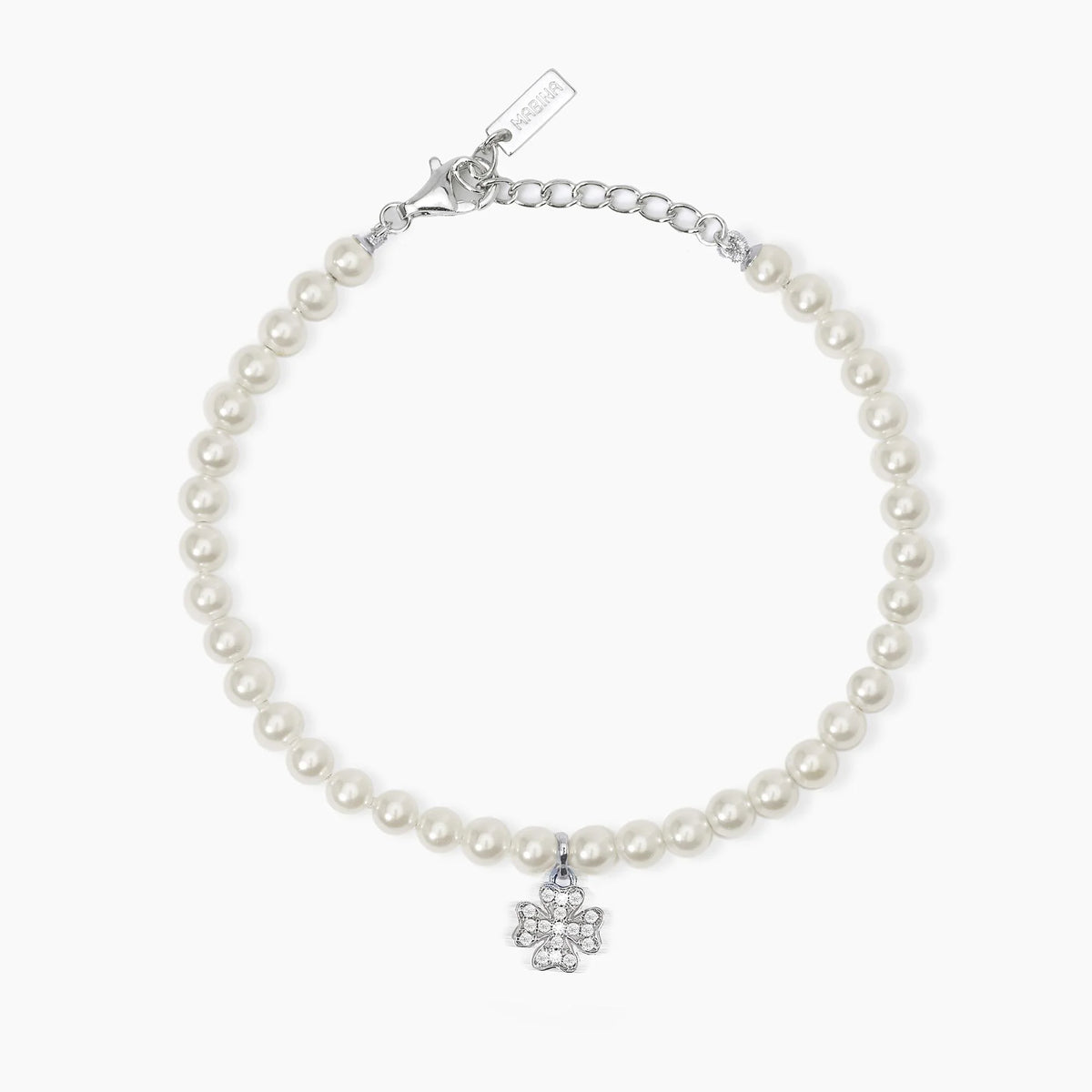 Bracciale In Argento Mabina Donna E Perle "È Solo Fortuna" 533738
