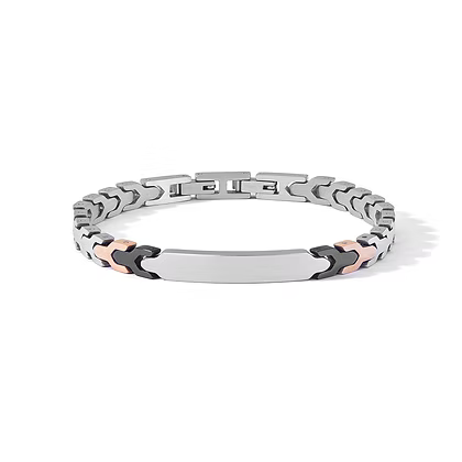 Bracciale Targa In Acciaio Comete Gioioielli Uomo "Zip" UBR 1228