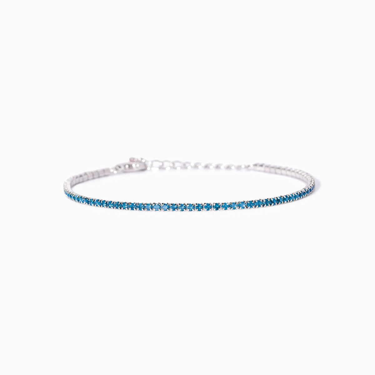 Bracciale Tennis In Argento Con Acquamarine Sintetiche Mabina Donna "Mini Tennis" 533960