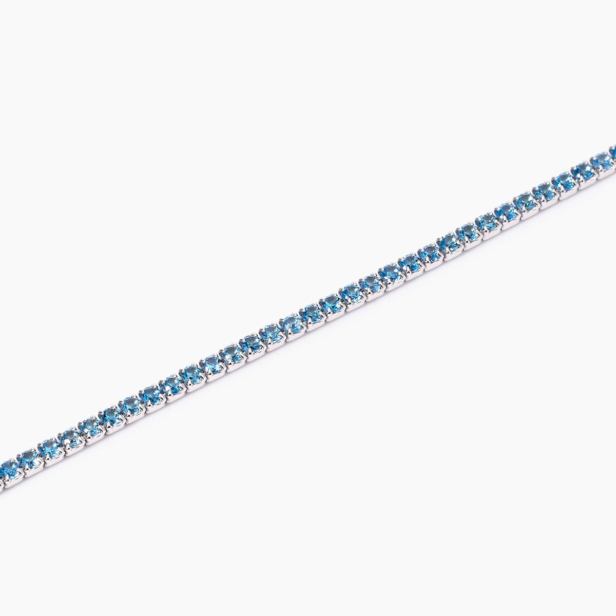 Bracciale Tennis In Argento Con Acquamarine Sintetiche Mabina Donna "Mini Tennis" 533960
