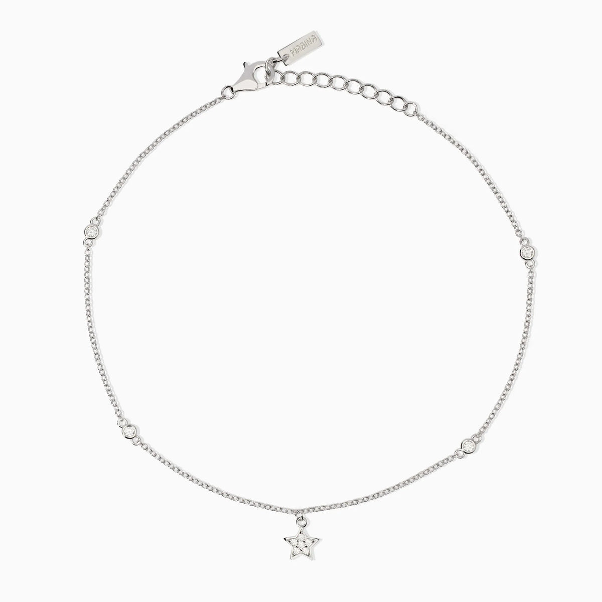 Cavigliera In Argento Con ciodolo Stella Mabina "Long Beach" 534020