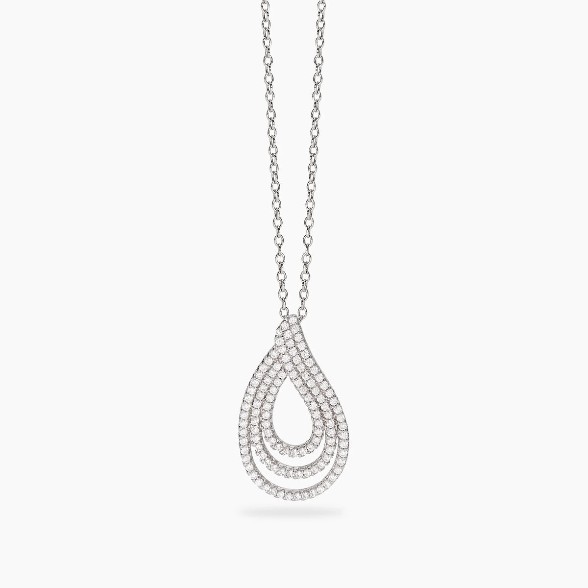 Collana A Goccia In Argento E Zirconi Mabina Donna "Goccia Dopo Goccia" 553883