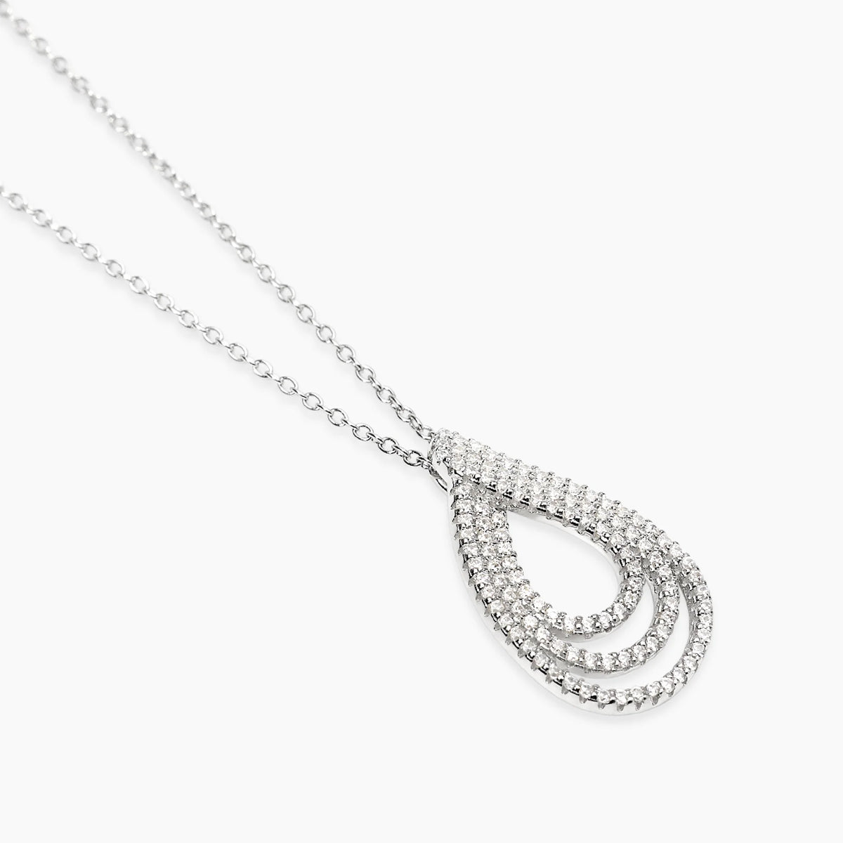 Collana A Goccia In Argento E Zirconi Mabina Donna "Goccia Dopo Goccia" 553883
