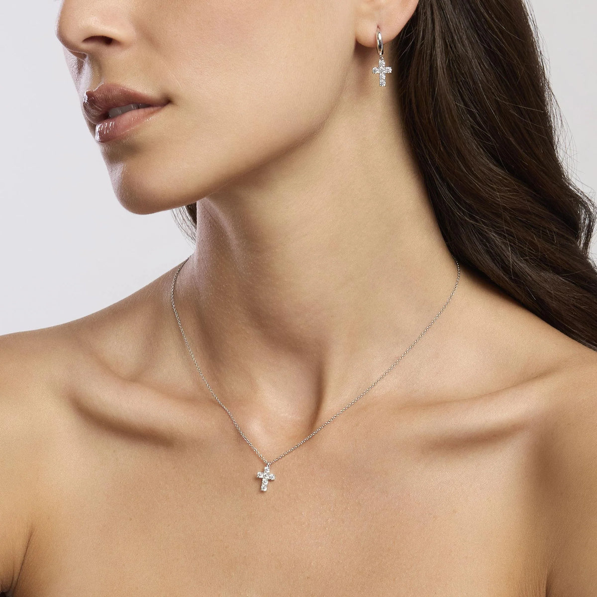 Collana Con Croce In Argento Mabina Donna "Croce Del Sud" 553658