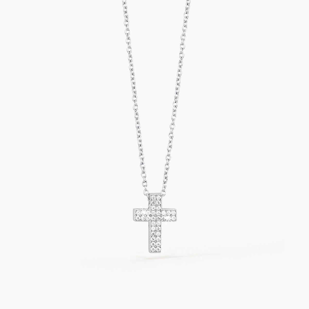 Collana Con Croce In Argento Mabina Donna "Divina" 553015