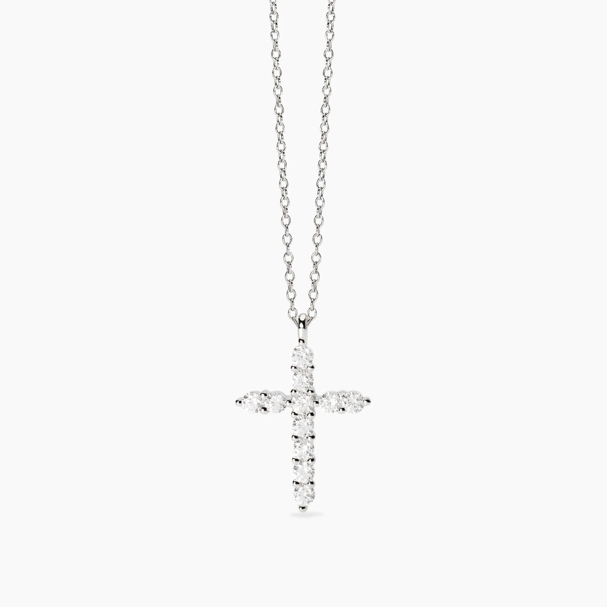 Collana Con Croce In Argento Mabina Donna "Divina" 553789