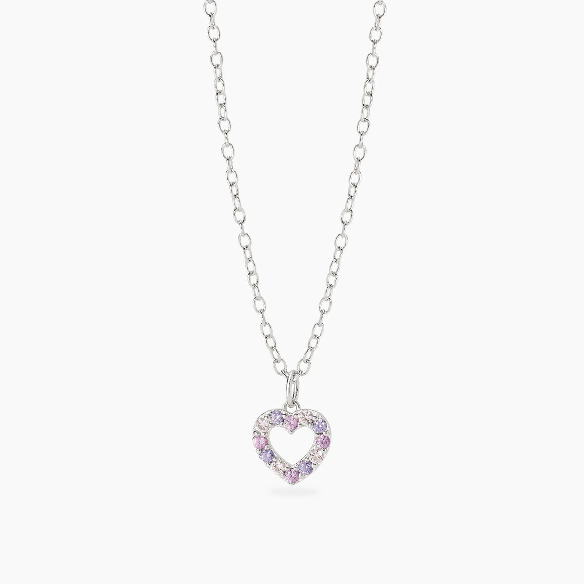 Collana Con Cuore In Argento Con Tormaline Sintetiche E Zirconi Mabina Junior "Amore Grande" 553866