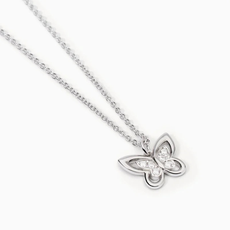 Collana Con Farfalla In Argento E Zirconi Mabina Donna "Spring Life" 553707