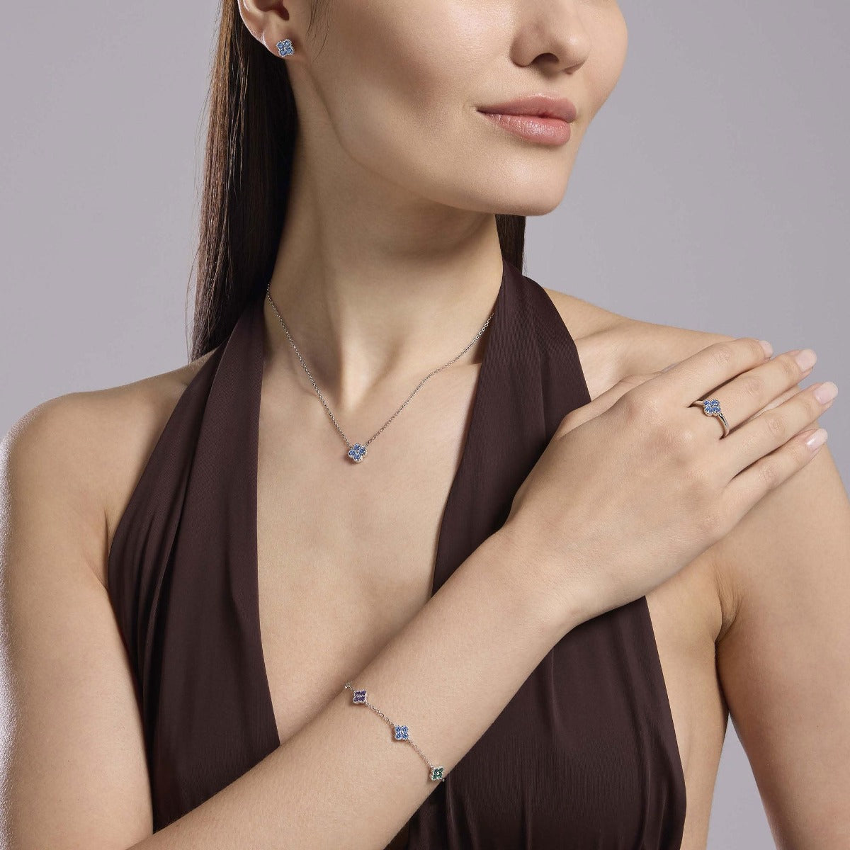 Collana Con Fiore In Argento Mabina Donna "Jasmine" 533794