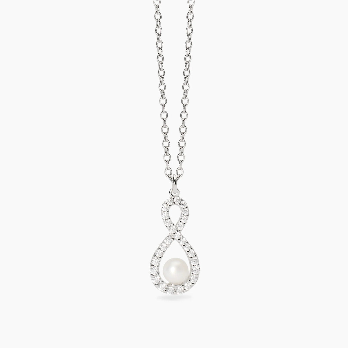Collana Con Infinito In Argento Perla Coltivata E Zirconi Mabina Donna "Endless" 553778