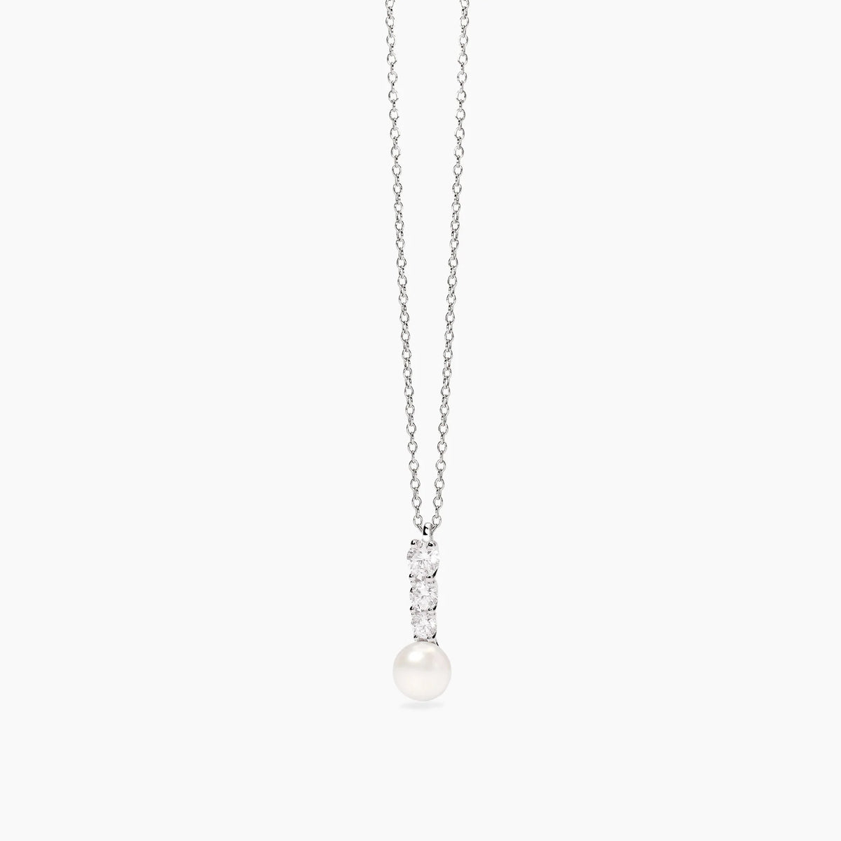 Collana Con Pendente In Argento Con Perla Coltivata E Zirconi Mabina Donna "Juliette" 553841