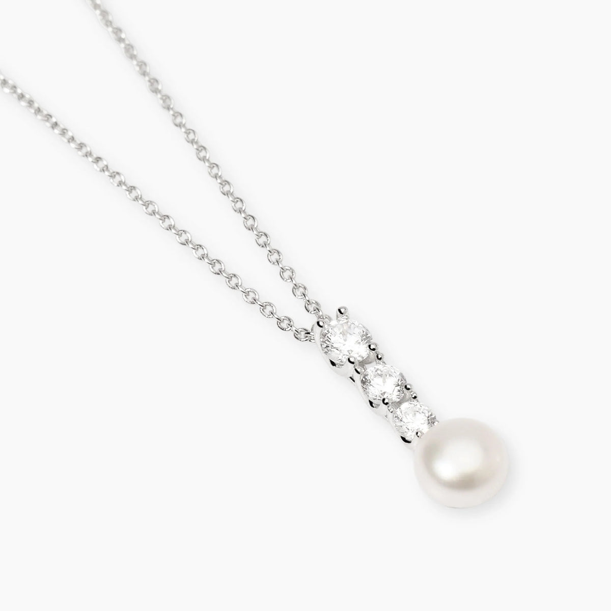 Collana Con Pendente In Argento Con Perla Coltivata E Zirconi Mabina Donna "Juliette" 553841