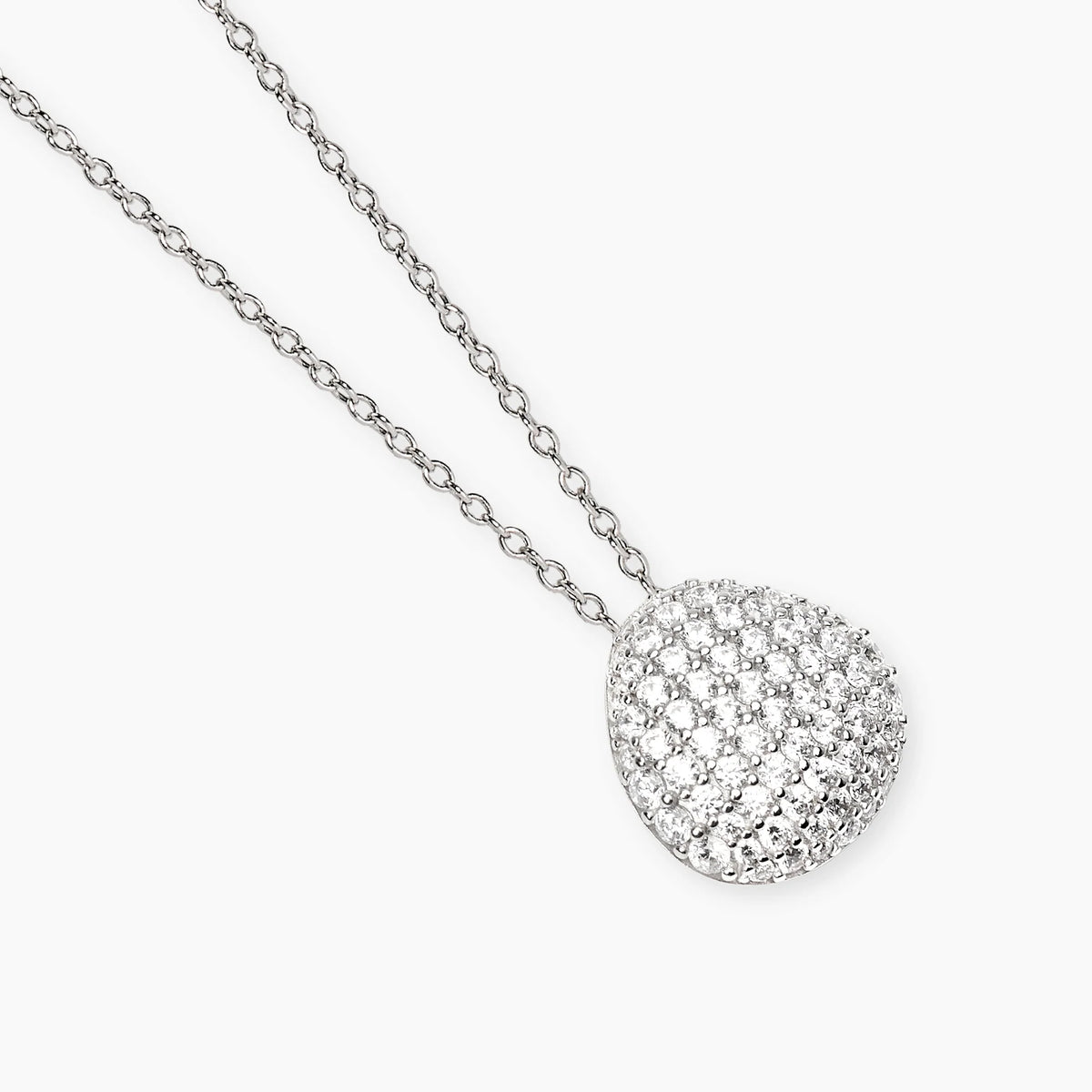 Collana Con Pendente In Argento In Pavè Di Zirconi Mabina Donna "Lucrezia"  553944