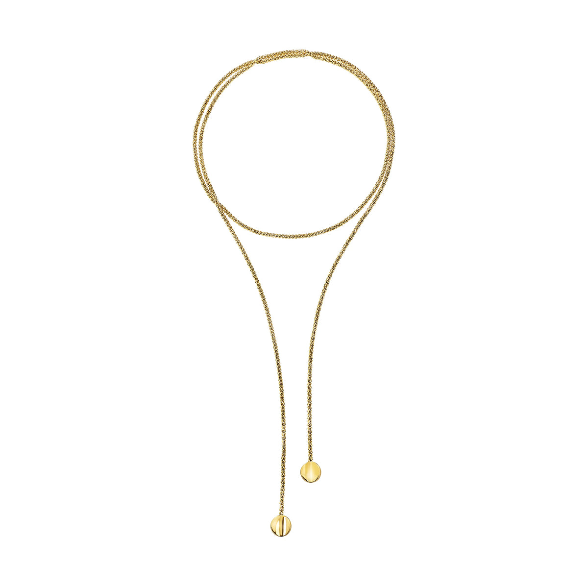 Collana In Acciaio A Sciarpa Con Finitura Ip Oro Breil Donna "Globe" TJ4065
