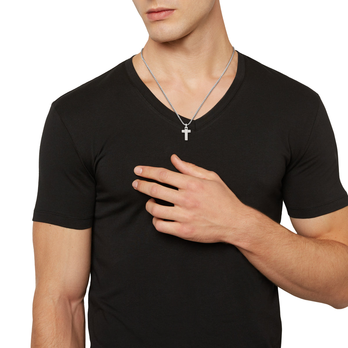 Collana In Acciaio Con Croce Breil Uomo "Tag And Cross" TJ3228