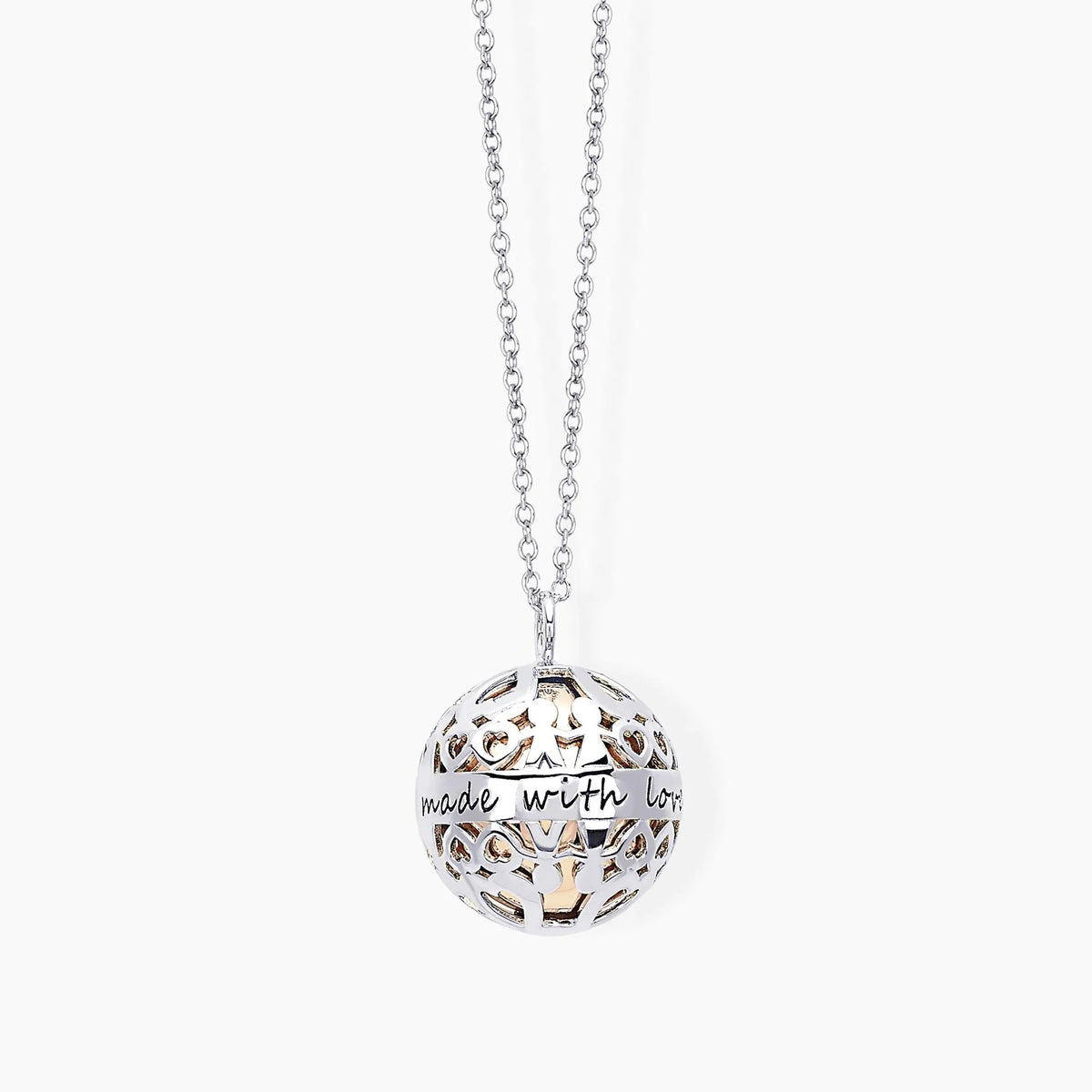 Collana In Argento Con Ciondolo Chiama Angeli "Made With Love" 553183