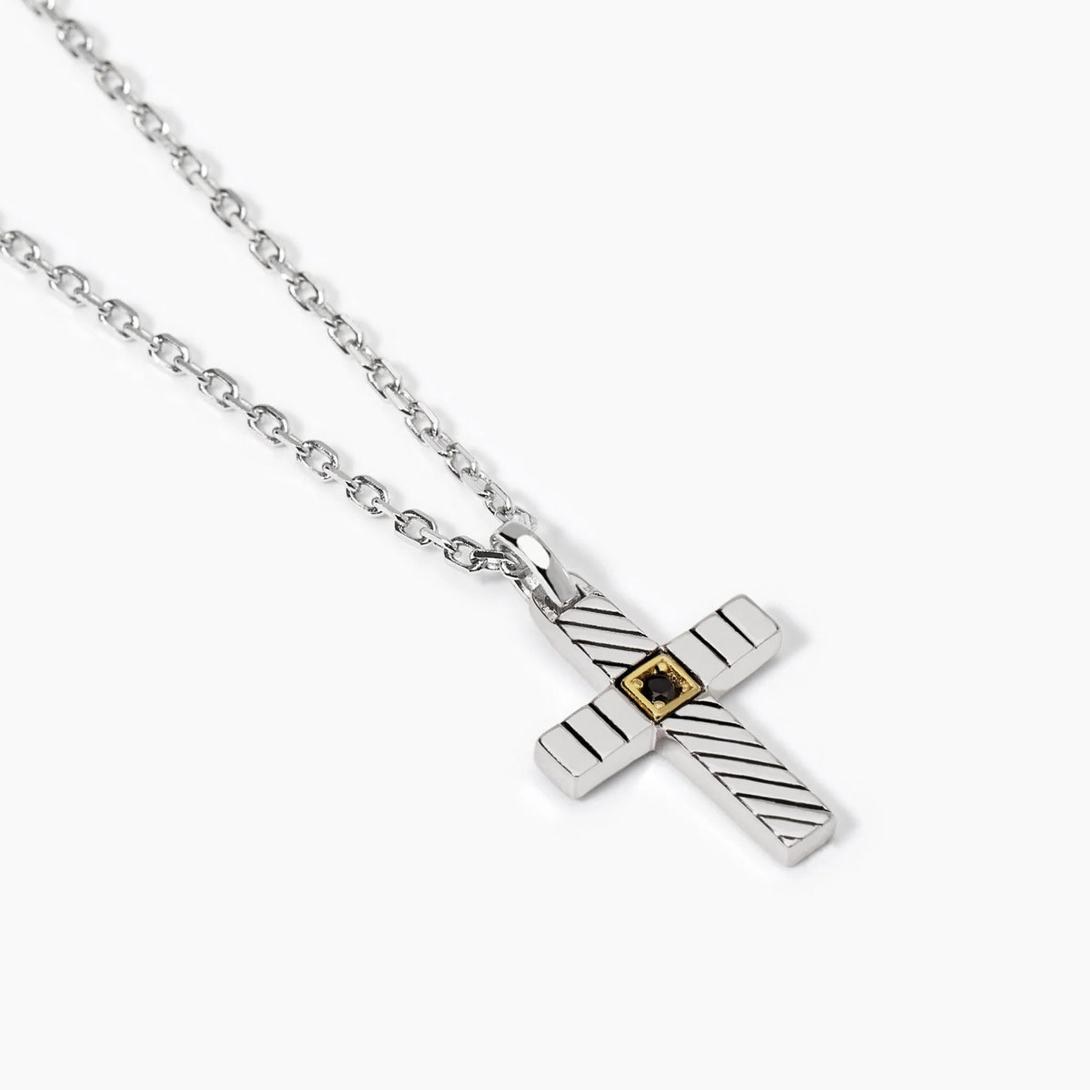 Collana In Argento Con Croce Mabina Uomo "Geometrico" 553818