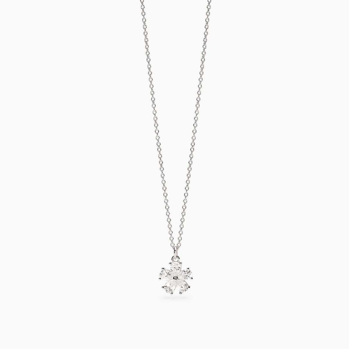 Collana In Argento Con Fiore Mabina Donna "Petali Di Luce" 553856