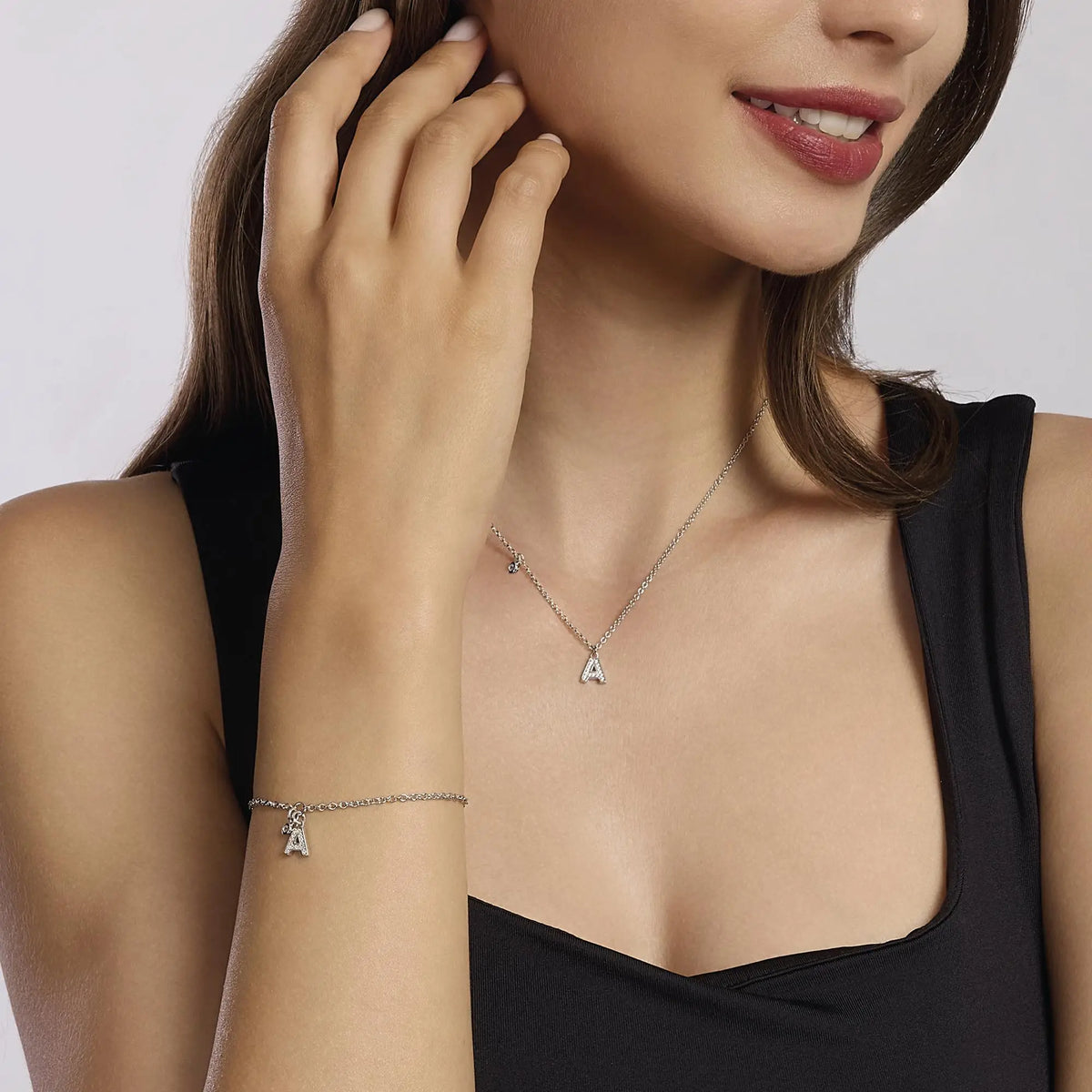 Collana In Argento Con Iniziale B Mabina Donna "A,B Cool" 553500B