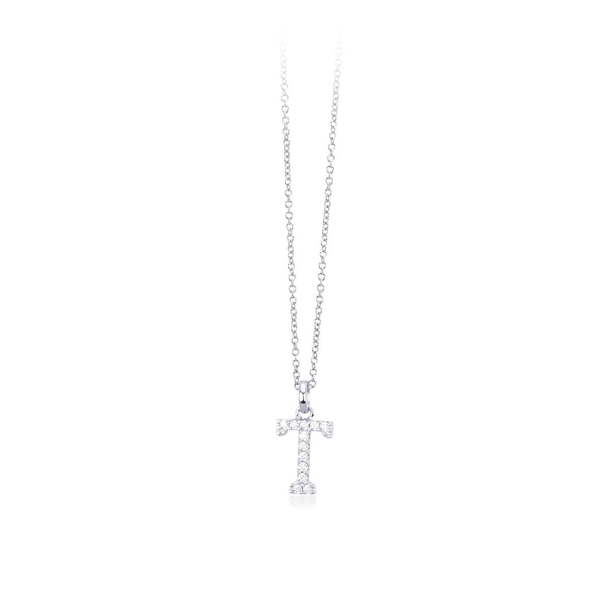 Collana In Argento Con Iniziale T Mabina Donna 553168T