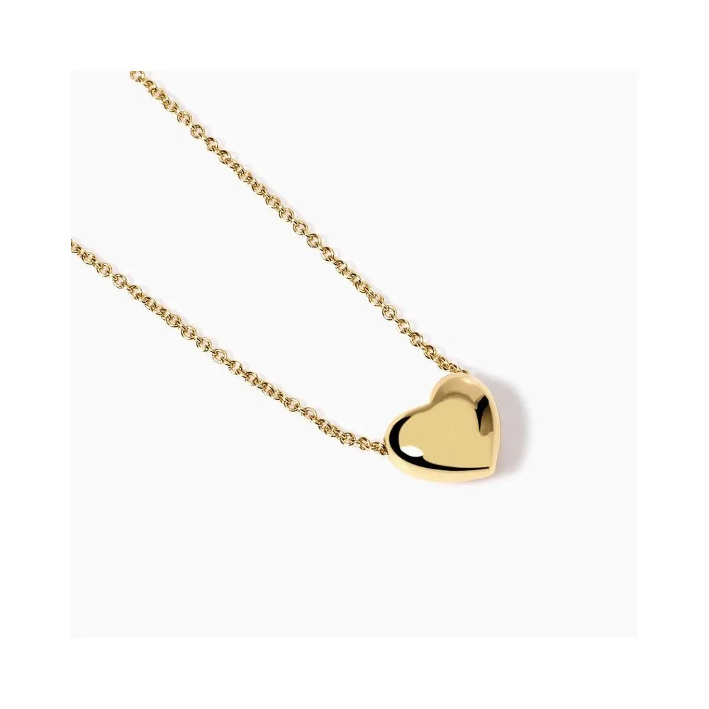 Collana In Argento Con Pendente Cuore Placcato Oro 18K Mabina Donna "Feeling" 553741