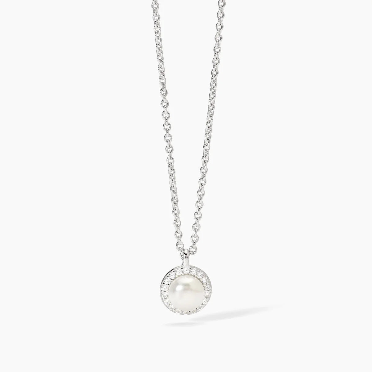 Collana In Argento Con Perla Coltivata E Zirconi Mabina Donna "Milanesienne" 553674