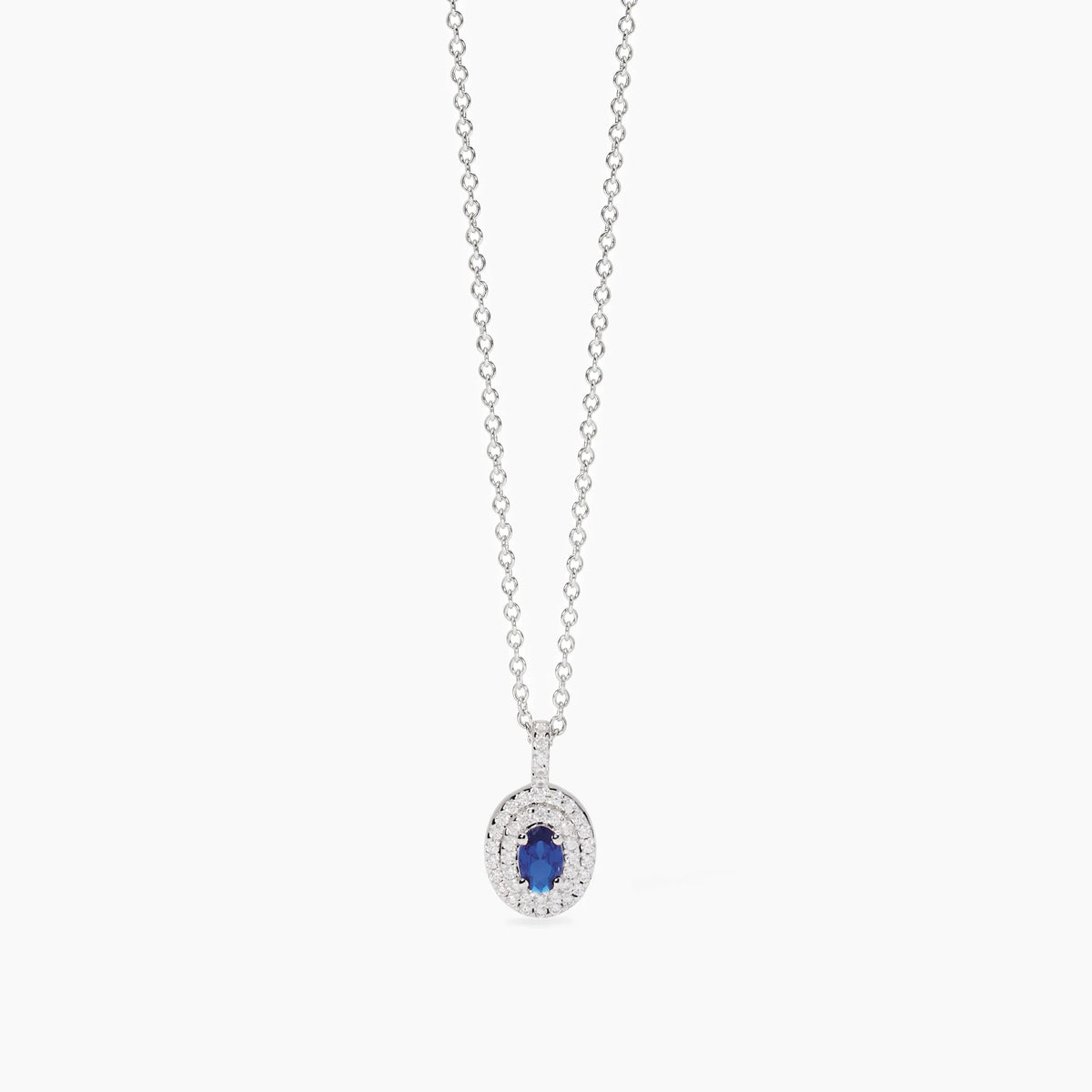 Collana In Argento Con Zaffiro Sintetico Mabina Donna "Vittoria" 553847